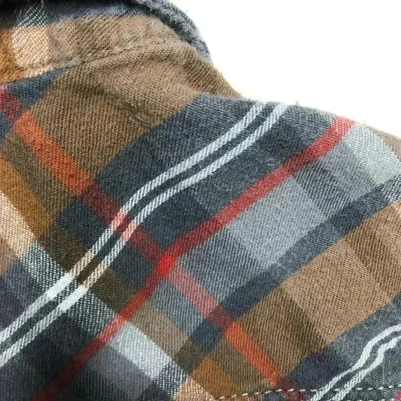 OshKosh Brown/Grey Plaid Button Up Shirt  Size 3T - Picture 15 of 16